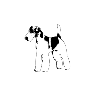 Fox Terrier Minimalist Modern Art T-Shirt