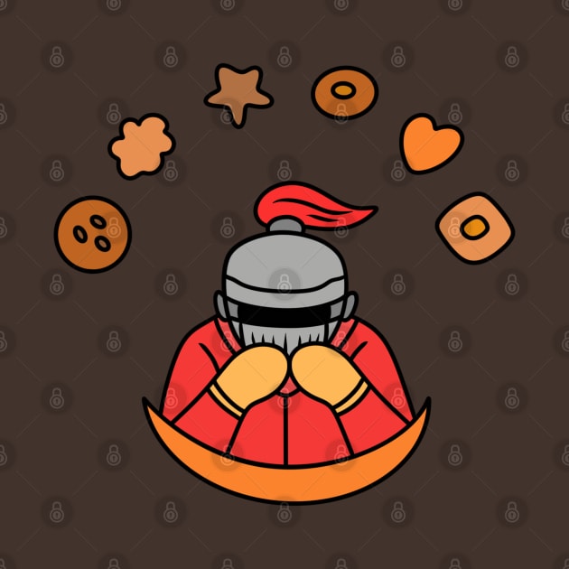 Cute knight with biscuits by Andrew Hau