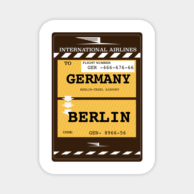 Germany Berlin travel ticket Magnet by nickemporium1