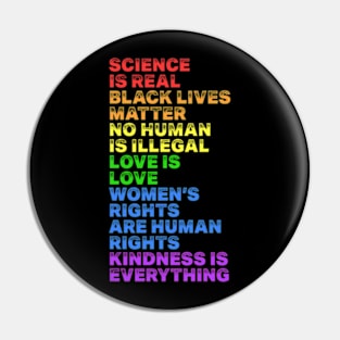 Science Is Real Black Lives Matter Pin