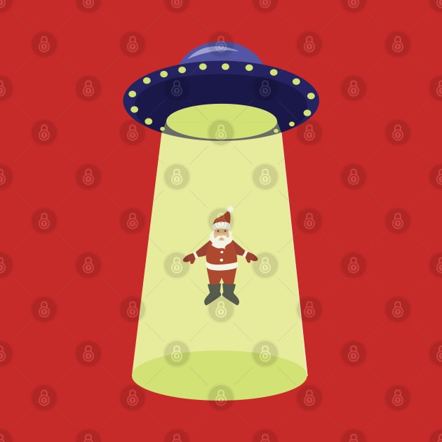 Santa being abducted by UFO by holidaystore