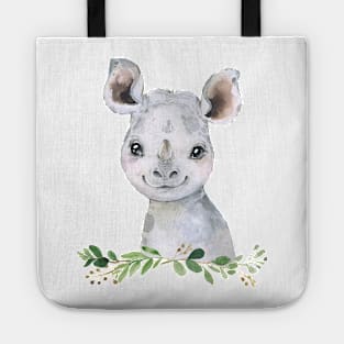 Cute Baby Rhino Tote