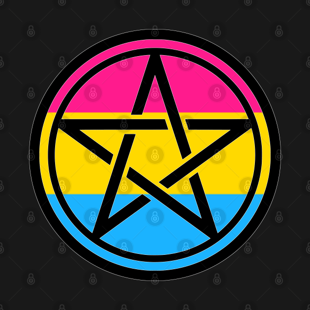 Large Print Pentacle LGBT Flag Pansexual by aaallsmiles