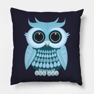 Baby Blue Owl Pillow