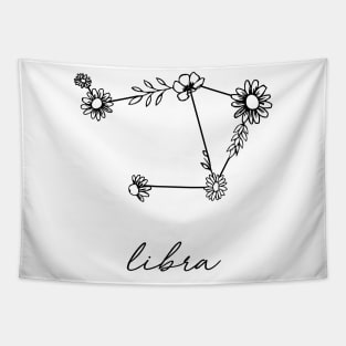 Libra Zodiac Wildflower Constellation Tapestry