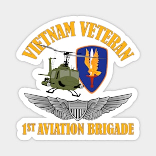 1st Avn Bde Vietnam with Aviator Wings Magnet