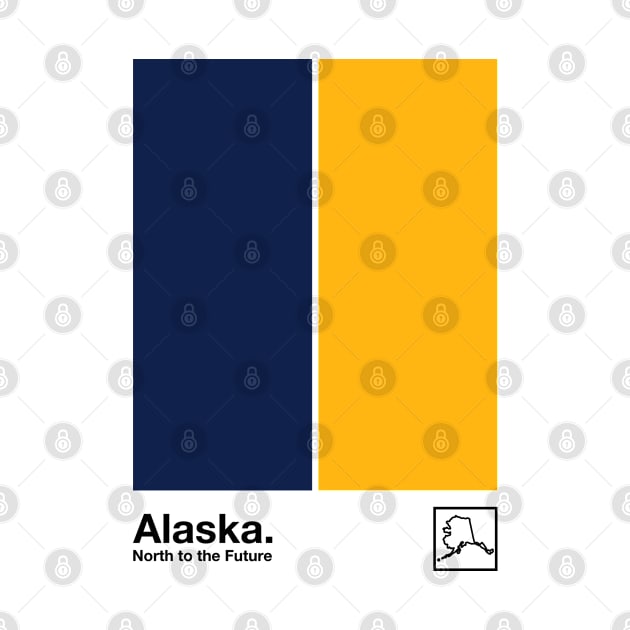 Alaska  // Original Minimalist Artwork Poster Design by DankFutura