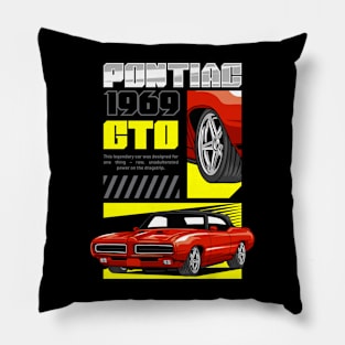 Retro V8 GTO Car Pillow