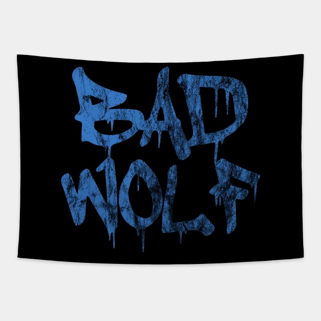 Bad Wolf (distressed) Tapestry by Doc Multiverse Designs