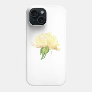 Yellow Rose, watercolor painting Phone Case