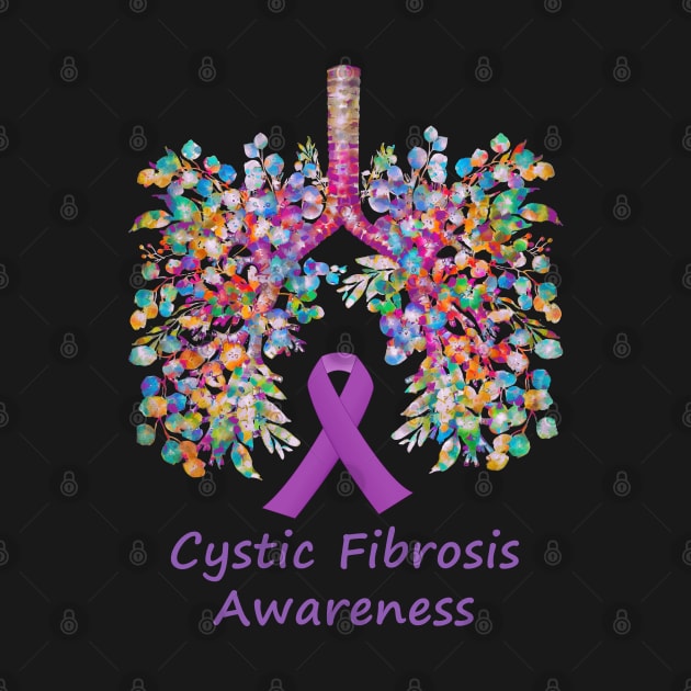 Lungs, floral Lungs, cf, cystic fibrosis, colorful flowers, respiratory therapist by Collagedream