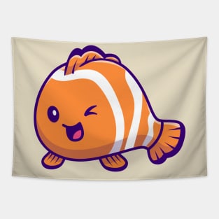 Cute Clown Fish Tapestry