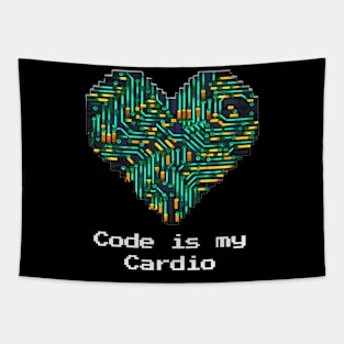 Code is My Cardio | Programmer Heartbeat Tech Tapestry