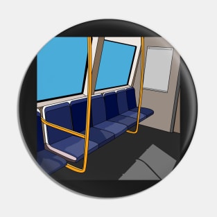 Transperth B-Series Train Interior Cartoon Pin