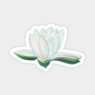 Iridescent water lily Illustration Magnet