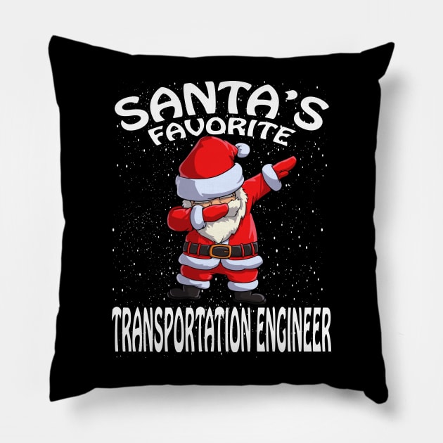 Santas Favorite Transportation Engineer Christmas Pillow by intelus