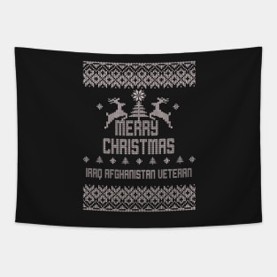 Merry Christmas IRAQ AFGHANISTAN VETERAN Tapestry