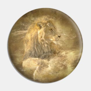 Lion Animal Wildlife Jungle Nature Safari Adventure Discovery Africa Digital Painting Pin