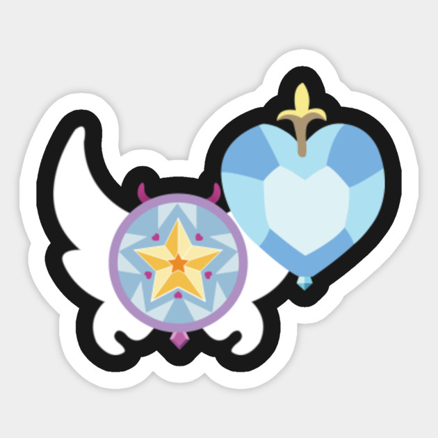 star and moon brooch star vs the forces of evil sticker teepublic