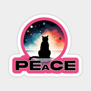 Timeless Peace: Cat Lover's Classic Design Magnet