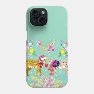 leopard xmas Phone Case