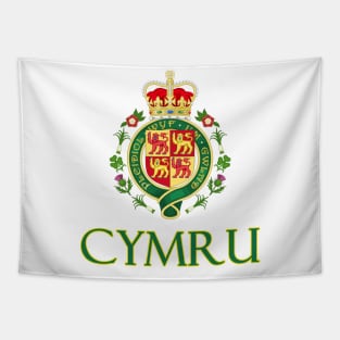 Wales - Coat of Arms Design (Welsh Text) Tapestry