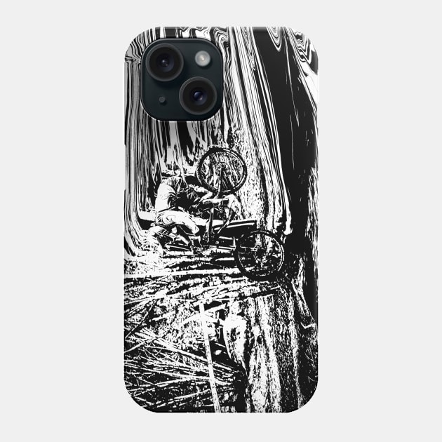 mtb downhill Phone Case by rickylabellevie