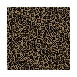 Shamrock Shaped Leopard Print in Natural Colors T-Shirt