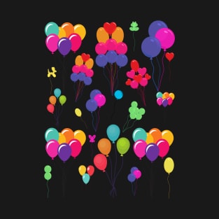 Birthday Party - Balloons Going Up Up and Away! T-Shirt