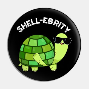 Shell-ebrity Funny Celeabrity Tortoise Pun Pin