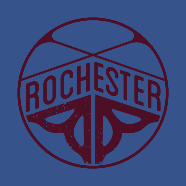 Rochester Flower Logo - burgundy by todd_stahl_art