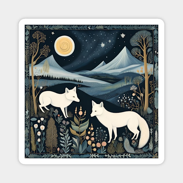 Arctic Foxes II Magnet by Northern-Lights