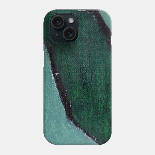 Cobalt Blue Navy Green Abstract Art Phone Case by Go Abstract Art