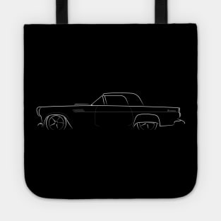 front/profile - 1955 Ford Thunderbird - stencil, white Tote