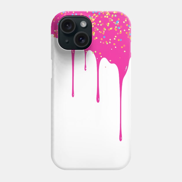 Strawberry Drip Icing with Sprinkles Phone Case by Pochari