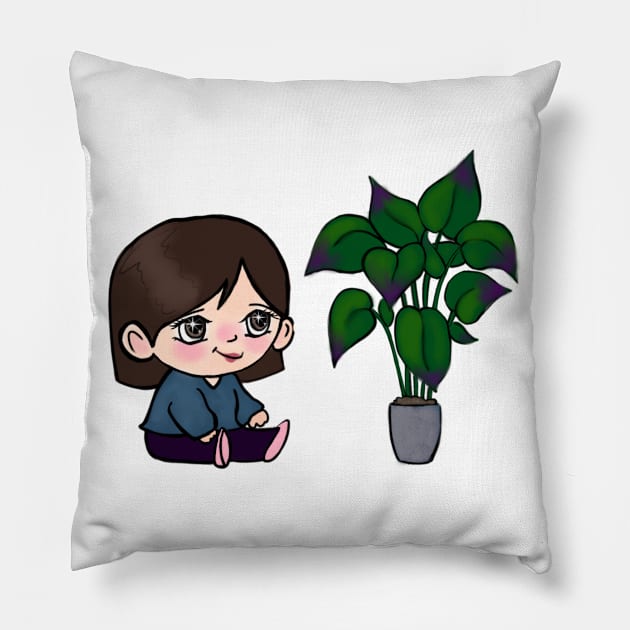 Me and my plant Pillow by theerraticmind