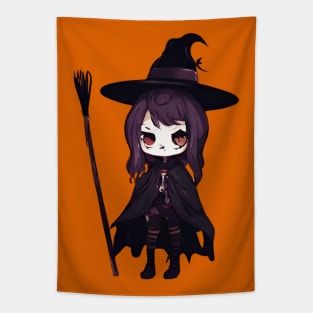 Horror anime characters Witches and broomsticks Tapestry