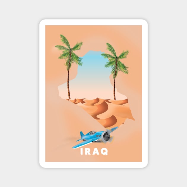 Iraq Travel poster Magnet by nickemporium1