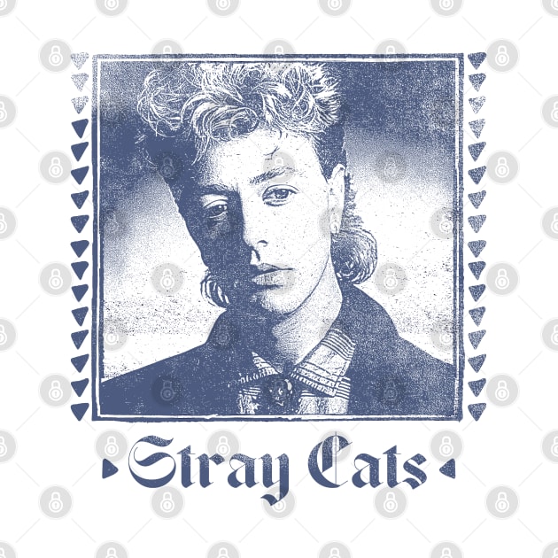 Stray Cats // Rockabilly Faded Style Fan Design by DankFutura