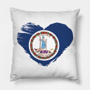 U.S. State - I Love Virginia - Virginia Flag Pillow