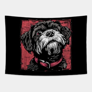 Retro Art Affenpinscher Dog Lover Tapestry