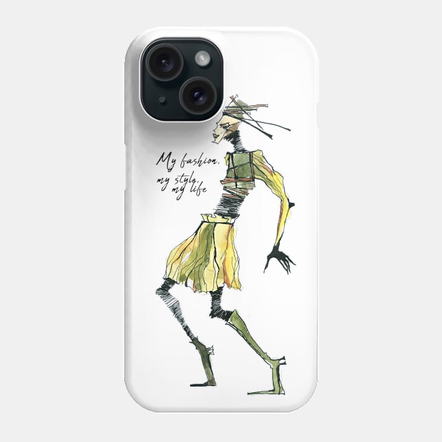 Fashion drawing Phone Case by Fairyshop21