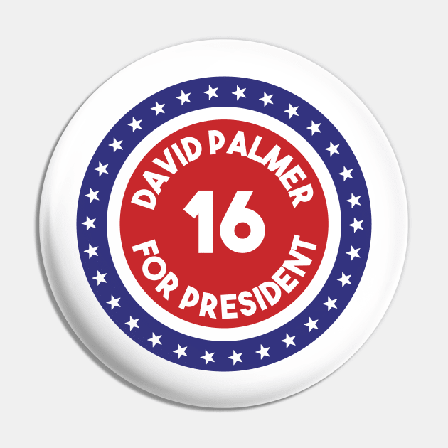 Re-Elect David Palmer 2016 (Ring of Stars) Pin by PsychicCat