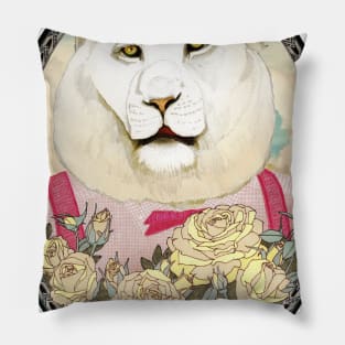 Lion and roses Pillow