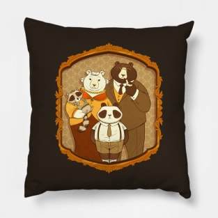 Family Portrait Mama Papa Bear Pillow