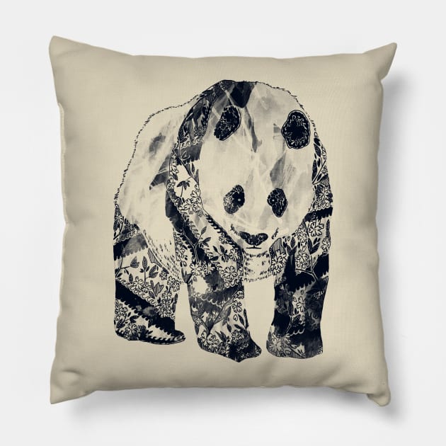 Tattooed Panda Pillow by Tobe_Fonseca