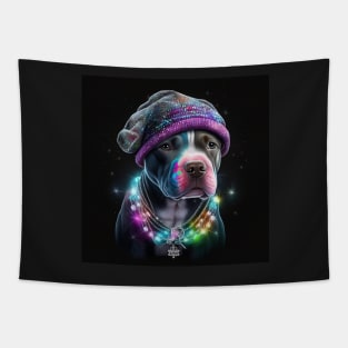 Blingy Pit Bull Tapestry