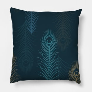 Peacock feathers pattern Pillow