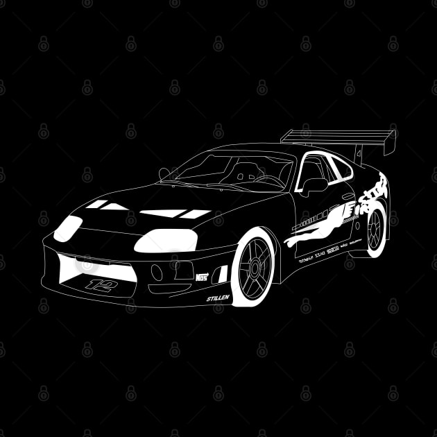 FF Supra MK IV White Outline by kindacoolbutnotreally