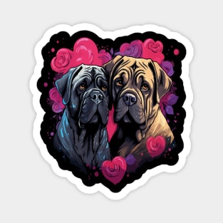 English Mastiff Couple Valentine Magnet